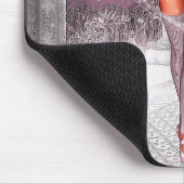 Roze dansballerina en mooie vlinders muismat (Hoek)