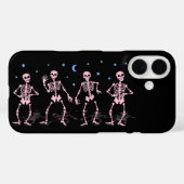 Roze Dansend Skelet Halloween T-shirt Case-Mate iPhone Case (Achterkant (horizontaal))