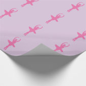 Roze Dansende Ballerina Cadeaupapier (Hoek)