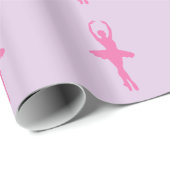 Roze Dansende Ballerina Cadeaupapier (Rol Hoek)