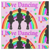 ROZE DANSENDE KONINGINNENSTOF STOF (Close Up)