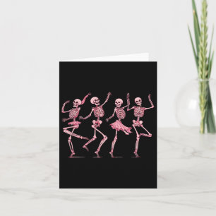 Roze dansende skeletten dansen Dag van de Doden Ha Kaart