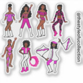 Roze danser Stickers #1 (Voorkant)