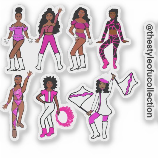 Roze danser Stickers #1 (Voorkant)
