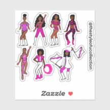 Roze danser Stickers #1