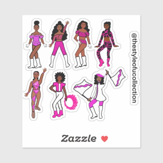 Roze danser Stickers #1 (Vel)