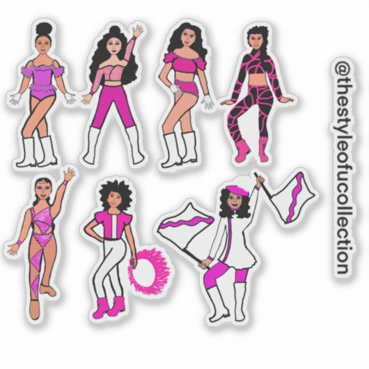 Roze danser Stickers #2 (Voorkant)