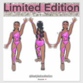 Roze danser Stickers #3 (Vel)