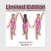 Roze danser Stickers #4 (Vel)