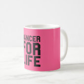 Roze danser voor het leven koffiemok (Voorkant rechts)