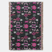 Roze danseres met patroon Home Decor Deken (Voorkant Verticaal)