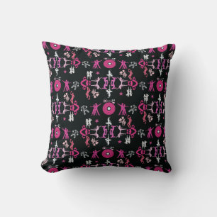 Roze danseres met patroon Home Decor Kussen