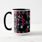 Roze danseres met patroon Home Decor Mok (Links)