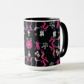 Roze danseres met patroon Home Decor Mok (Voorkant rechts)