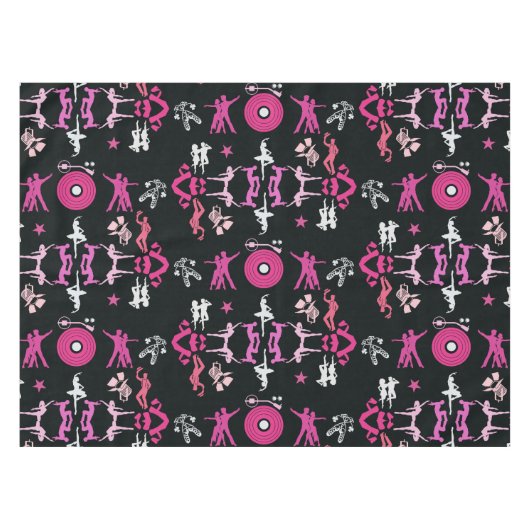 Roze danseres met patroon Home Decor Tafelkleed (Voorkant (Horizontaal))
