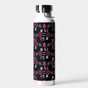 Roze danseres met patroon Home Decor Waterfles