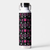 Roze danseres met patroon Home Decor Waterfles (Voorkant)