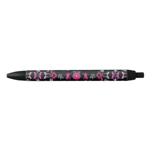 Roze danseres met patroon Home Decor Zwarte Inkt Pen