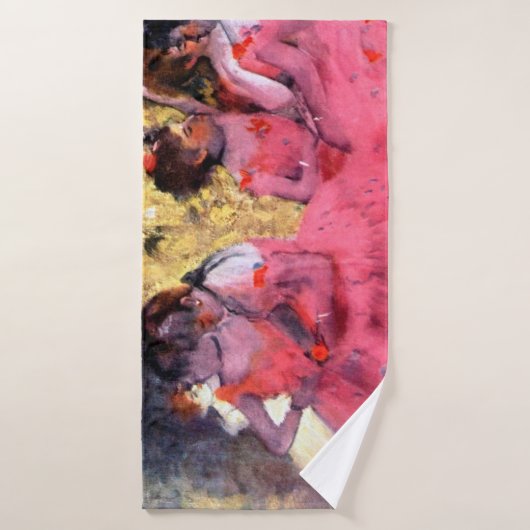 Roze dansers, Edgar Degas Badhanddoek (Badhanddoek)