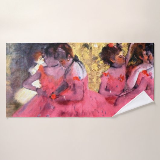 Roze dansers, Edgar Degas Badhanddoek (Badhanddoek)