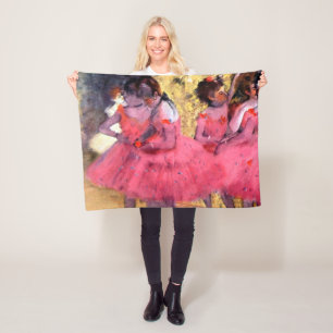 Roze dansers, Edgar Degas Fleece Deken