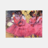 Roze dansers, Edgar Degas Fleece Deken (Voorkant (Horizontaal))