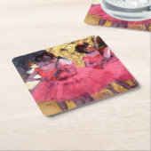 Roze dansers, Edgar Degas Kartonnen Onderzetters (Schuin)