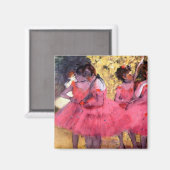 Roze dansers, Edgar Degas Magneet (Voorkant / Achterkant)