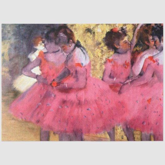 Roze dansers, Edgar Degas Tissuepapier (Voorkant)