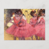 Roze dansers voor het ballet Edgar Degas Briefkaart (Voorkant)