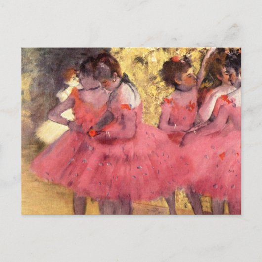 Roze dansers voor het ballet Edgar Degas Briefkaart (Voorkant)