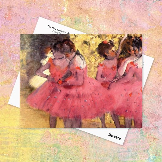 Roze dansers voor het ballet Edgar Degas Briefkaart