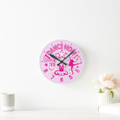 Roze danskast ronde klok (Huis)
