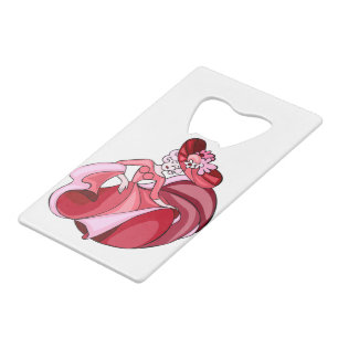Roze dansmeisje creditkaart flessenopener