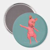 Roze danspig magneet (Voorkant / Achterkant)