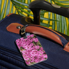 Roze Daphne Floral Bagagelabel