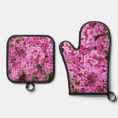  roze Daphne Flowers Ovenwant & Pannenlap Set (Voorkant)