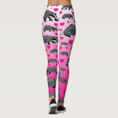 Roze Dasen En Hartjes Leggings (Achterkant)