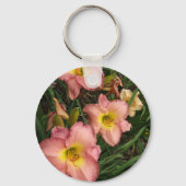 Roze Daylilies Sleutelhanger (Voorkant)