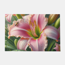 Roze Daylily Floral Deurmat