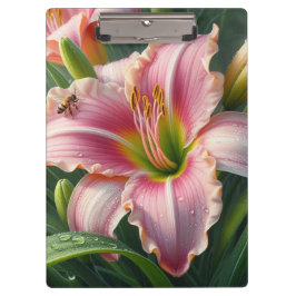 Roze Daylily Floral Klembord