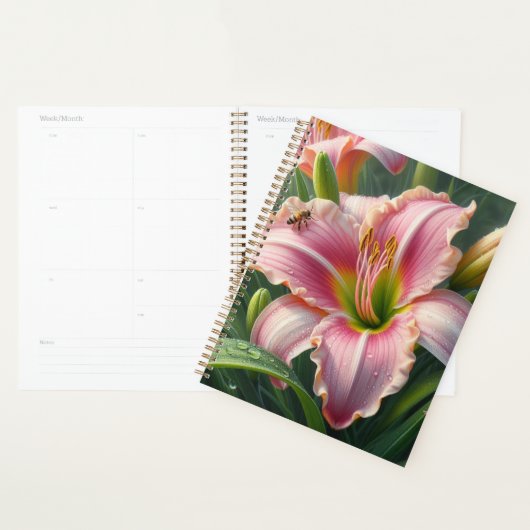 Roze Daylily Floral Planner (Display)