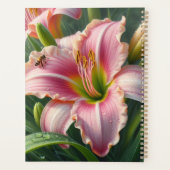 Roze Daylily Floral Planner (Achterkant)