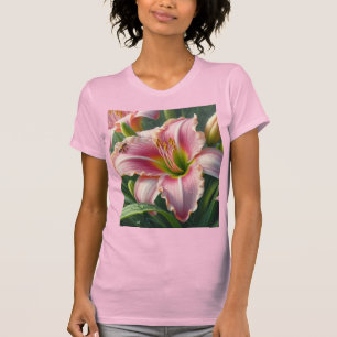 Roze Daylily Floral T-shirt