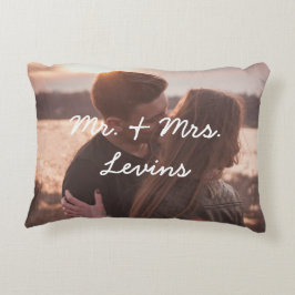Roze de heer & mevrouw Pillow Decoratief Kussen