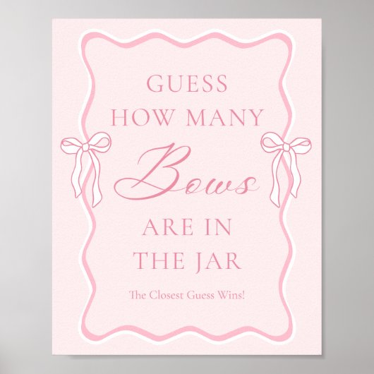 Roze de knoop binden Raad hoeveel bogen Poster (Voorkant)