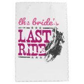 Roze de laatste drukte van de bruid medium cadeauzakje (Voorkant)