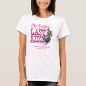 Roze de laatste Ride Bachelorette Party van de Bri T-shirt (Voorkant)