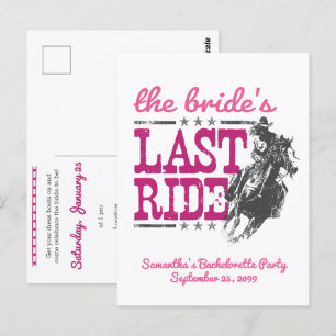 Roze de laatste uitnodiging van de Bride