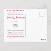 Roze de laatste uitnodiging van de Bride (Achterkant)